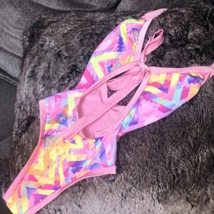 One Piece Pink Bathing Suit